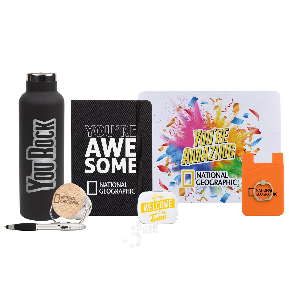 What better way to welcome new employees to your team than with this fantastic office essentials kit? Comes with an RPET journal, pen, mouse pad, tumbler, mint tin and silicone wallet. #welcometotheteam #newhirekit #kt401
nccustom.com/product/KT401/…