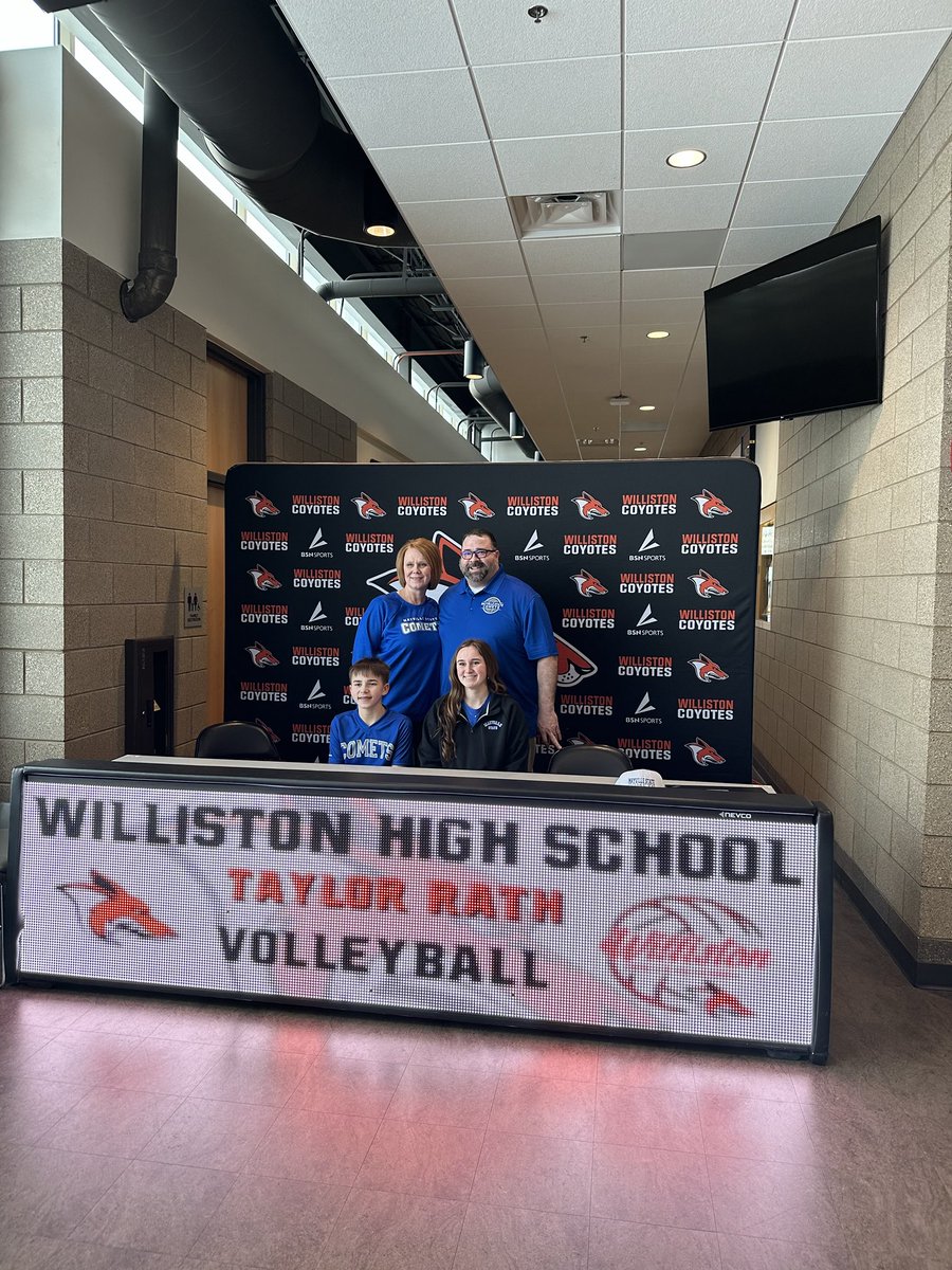 WBSD7_AD's tweet photo. Congrats to Taylor Rath, Mayville State Volleyball commit!  Very proud of Taylor. Big things to come for her at Mayville. https://t.co/Ghu7LWUMFy