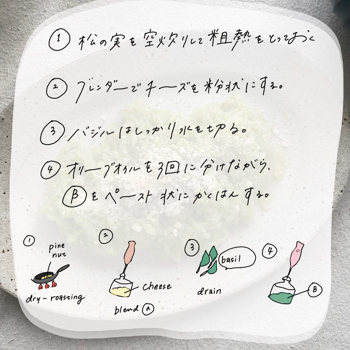 horoyoi_mame's tweet photo. ジェノベーゼがパスタの中で1番好きだけど、外食で食べない理由はこのレシピが美味しすぎるから。 https://t.co/2vmh2Xg4Ru