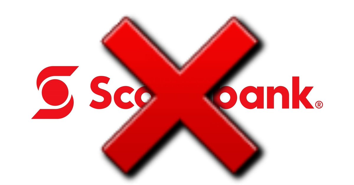 rightblend's tweet photo. I am closing my Scotiabank account as soon as I can. It's clunky, out of date, and has very little services and options. You're better off with almost anyone else. We need to send a strong message that political censorship will not be tolerated in our country! https://t.co/CVBuXWXDu6