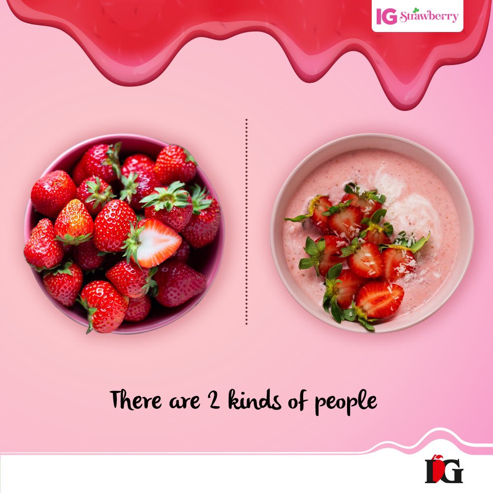 Which one are you?

Let us know in the comment section below.

#strawberry #strawberries #strawberrylove #smoothie #smoothielover #strawberrysmoothie #strawberrylover #eathealthy #eatfresh #freshfruits #fruitlove #fruits #fruitlover #importedfruits #exoticfruits #igfruits