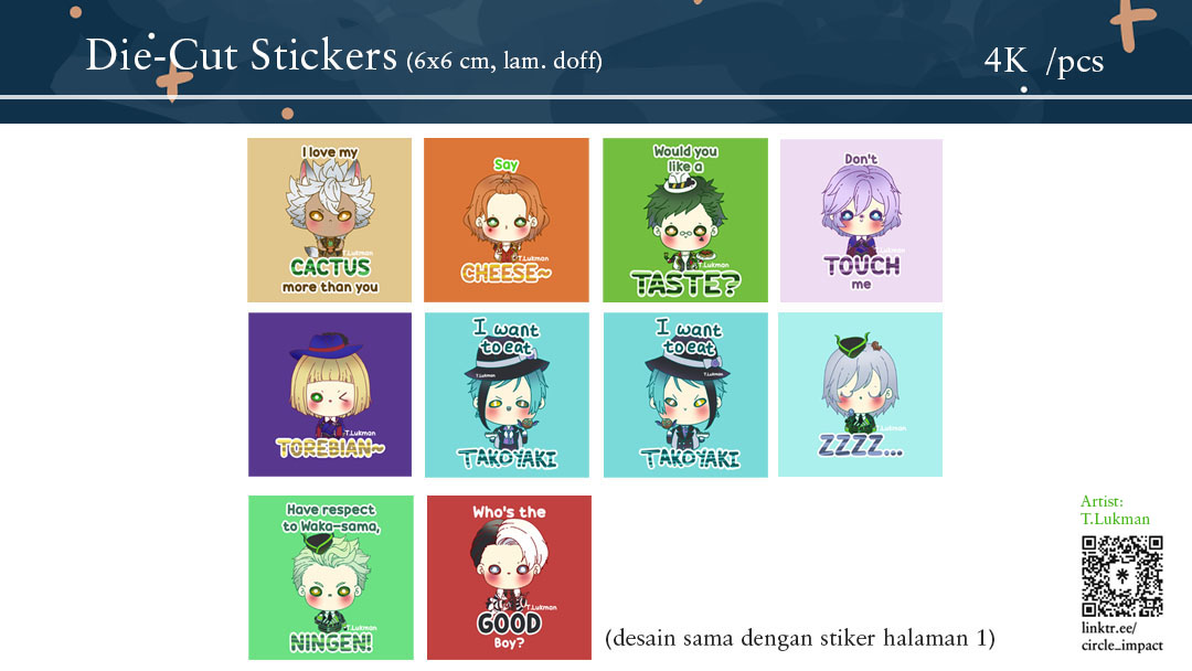 circle_impact's tweet photo. Scroll ⬆️
13/
Fanmerch by:
@initlukman
#twistedwonderland #twst #riddle #ace #deuce #cater #trey #azul #jade #floyd #leona #ruggie #jack #kalim #jamil #vil #rook #epel #idia #ortho #malleus #lilia #silver #sebek #divus #maxeus https://t.co/uqsmBzrTIn