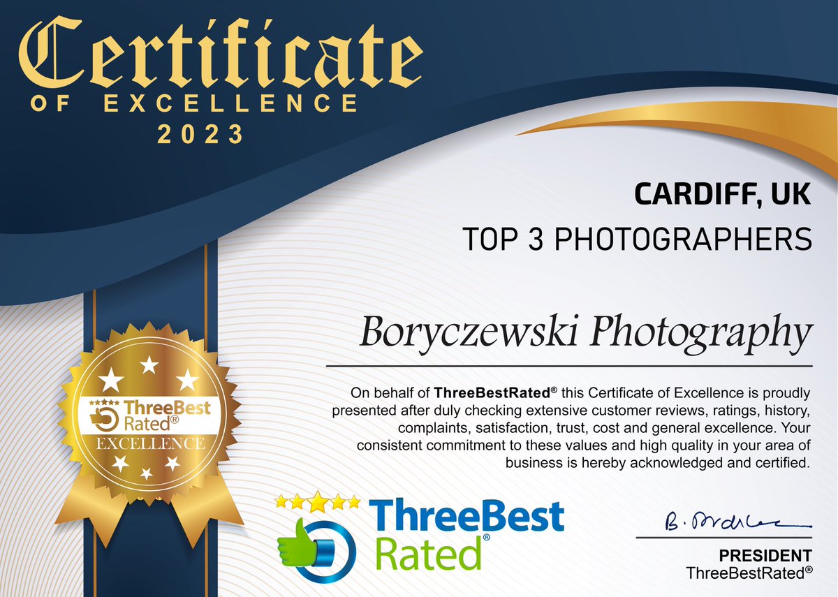 ZBoryczewski's tweet photo. Happy day for #boryczewskiphotography certificate of excellence 2023!!!
#weddingphotographer #cardiffweddingphotographer #cardiffphotographer #zee #boryczewski #3bestrated .
Thank you so much for all support!!! https://t.co/V8U7wJTD5f