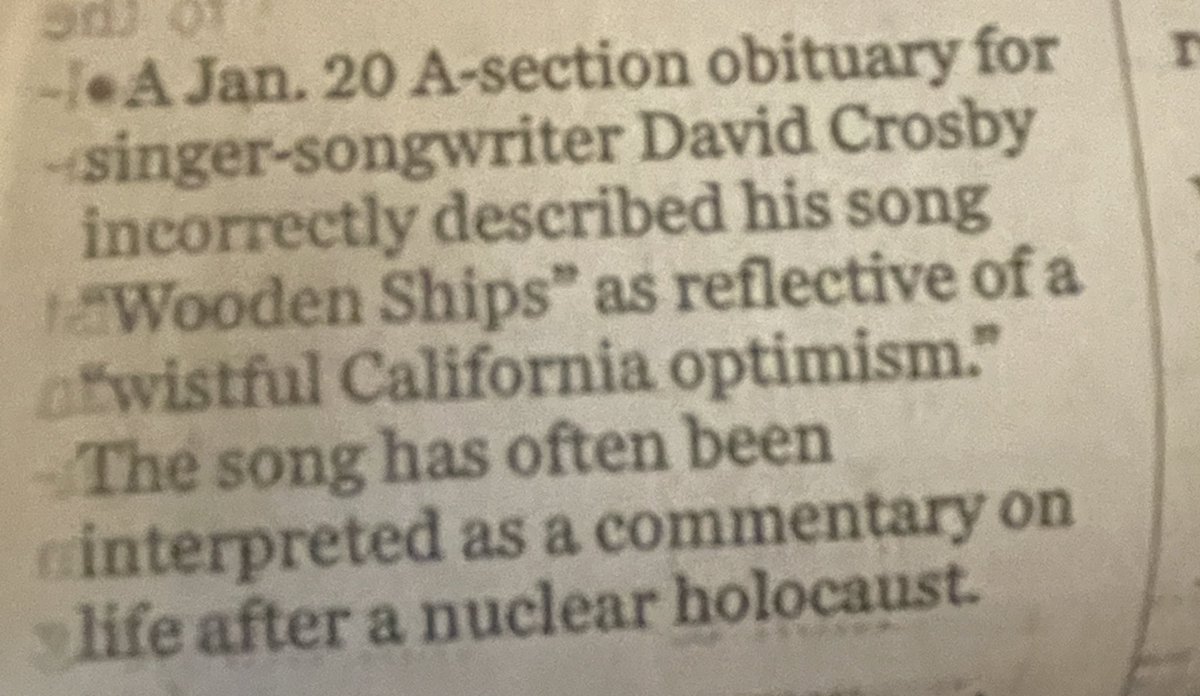 This is the kind of content I’m looking  for when I check out the “Corrections” section: