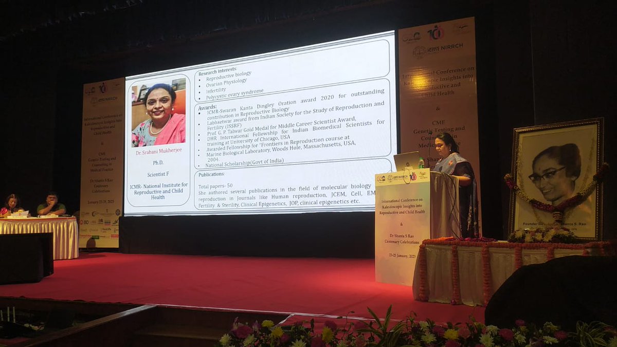 icmrnirwoh's tweet photo. Our scientist and Organizing Secretary of the International Conference on Kaleidoscopic Insights into Reproductive and Child Health #ICKIR, Dr @srabanimuk presented the glimpses of research on different areas of #PCOS at the institute. https://t.co/vhkt2xbbEg