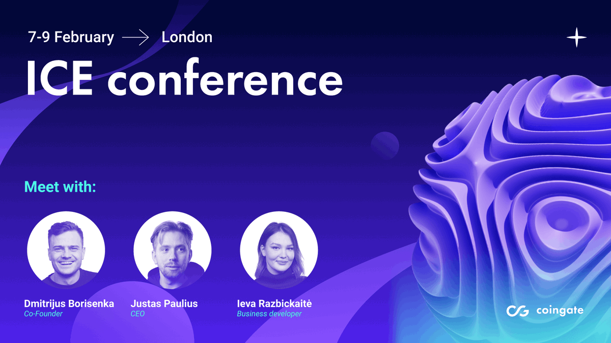 CoinGatecom's tweet image. Meet the CoinGate team at @ICE365Global! 🇬🇧 

Discover opportunities for #crypto payments that can take your business to the next level.

See you in London! 👋 

 #ice23 #icelondon2023