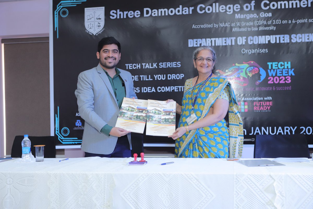 frtechevents's tweet image. VVM&apos;s Shree Damodar College of Commerce &amp;amp; Economics, Margao organized their #TechWeek2023 in association with #FutureReady. The inaugural ceremony was on 17th January 2023.