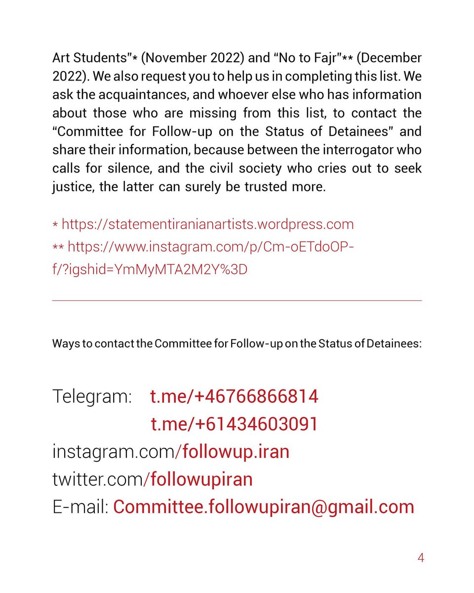 Zar_Amir's tweet photo. Call by the artistic community of Iran to support imprisoned and under pressure students and artists
#WomanLifeFreedom 
#IranRevolution 
#StopExecutionInIran https://t.co/RaRTwfBImV