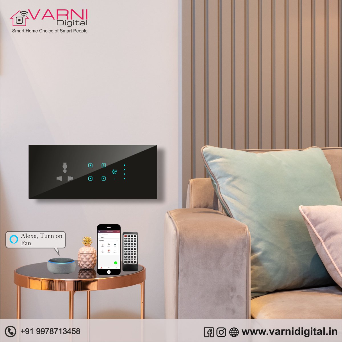 varni_digital's tweet image. Replace Your Existing Home Switches with Smart Touch Switches. All in One Touch Switch Panel.

#Smarthome #Smartswitch #smarttouchswitch #touchswitchmanufacture #touchswitch #MadeinIndia #varnidigital #homeautomation #digitalswitch   #SmartHomeTech #smarthomeswitch