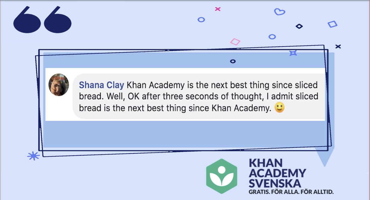 🙏 Hur kan Khan Academy hjälpa dig eller någon du känner?❤️

sv.khanacademy.org

#skola #Lärare #läromedel #utbpol #khanacademy #digitalskola #matematik