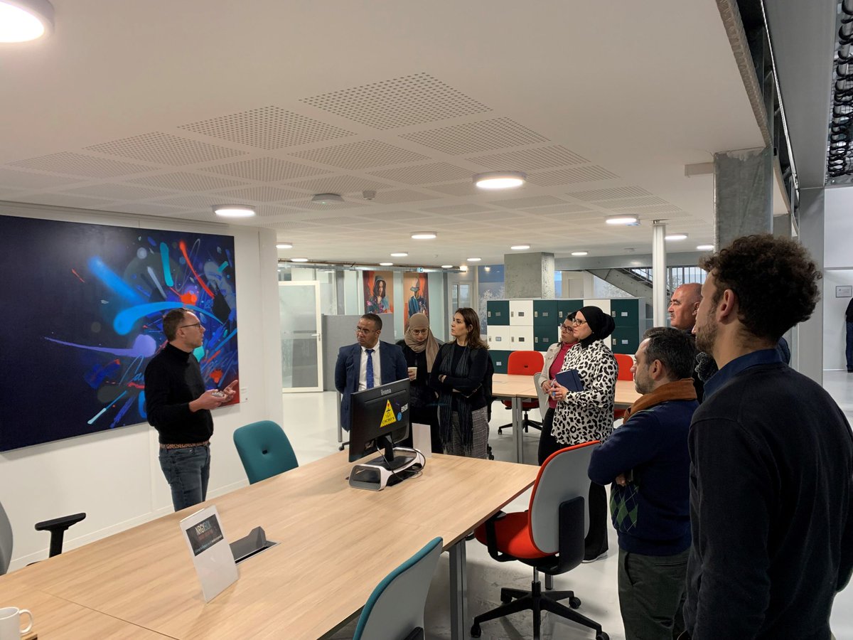 UNITEC_Bdx's tweet photo. Ce matin, Unitec recevait 4 délégations africaines à la Cité Numérique 📌
Au programme :
👉 Visite des locaux Unitec
👉 Rencontres avec les #startup NRGYBOX, Locuta et Elzeard
👉 Présentation du Tourisme Lab Nouvelle Aquitaine et de l'incubateur thématique #tourisme : #Tipi535 https://t.co/Wu9MNAjCDC
