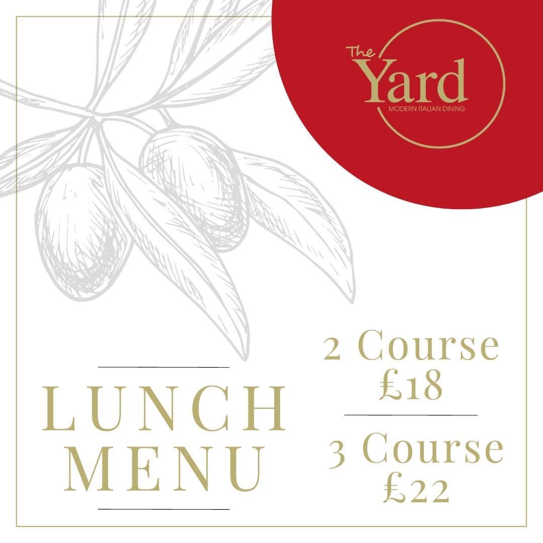 The lunch menu 🍴

Two courses for £18.00
Three courses for £22.00

Carefully selected dishes perfect for a lunch time catch up - definitely recommended with a glass of wine too of course 🍷

View our menu and book a table online: theyardrestaurants.co.uk