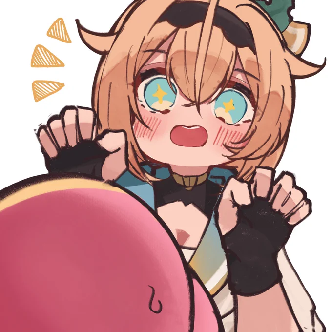 #いろはにも絵をカービィに目を輝かせるいろはちゃんの絵! 
