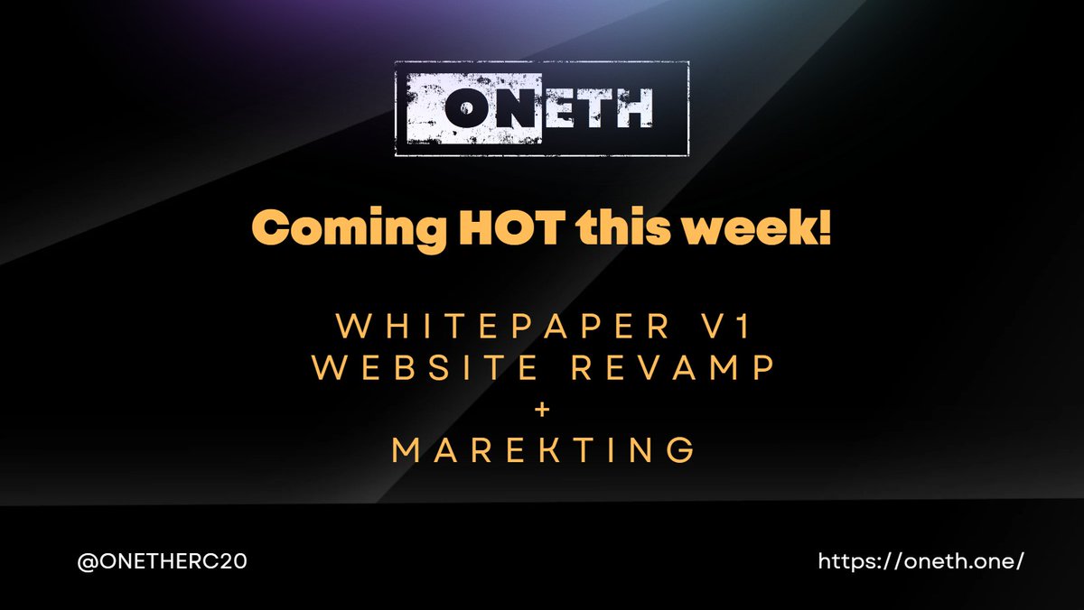 DegenChadOG's tweet photo. @idalistrades @ONETHerc20 
Marketing starting with the WP release that is coming soon!

✅TikTok influencer with +700k foll dropped a video about $ONETH!

✅Tw/Tg callers with +200k foll will post/tweet about $ONETH

https://t.co/FjmLyRzpCu

#Alfa #1ETH #1000xGems #100x #ETH #community #invest https://t.co/KLc9lc4Pz9