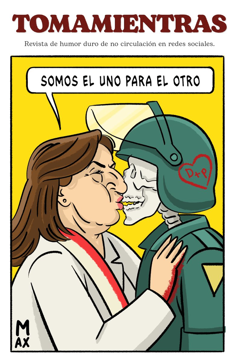 Con mucho gusto estamos publicando nuestra segunda revista virtual, dedicado a Dina y a la PNP 💀
Atentos al día de mañana para que lo puedan descargar
La portada es lo más sano, no vale picarse. 
#TomaMientras
#DinaAsesinaRenunciaYa