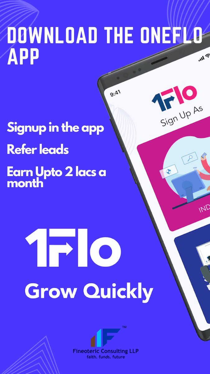 fineotericllp's tweet photo. Download the OneFlo App through the links given below, and become a connector with us. Earn up to INR 2 Lacs per month! #faith #funds #future #app #fintech #finance #financeapp #makemoney #makemoneyathome #appmarketing #android #ios
https://t.co/cfjV55EXYJ
https://t.co/M1RJ30f7st https://t.co/m9GrSxsOlV