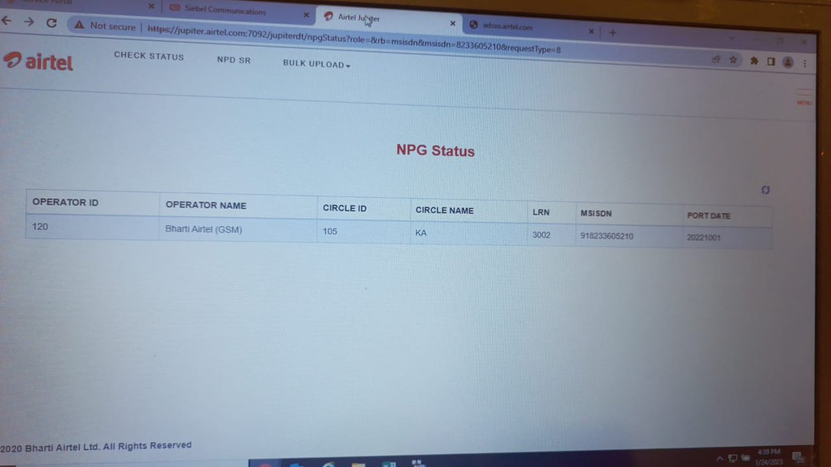 royrocker51's tweet photo. This is the image from the Airtel Chandigarh office and they  confirmed that this number belongs to Airtel Karnataka region 

In Bangalore office they are still saying that it's not of Karnataka region

Infact Bangalore office is not taking this seriously https://t.co/q1fyCUXWXt