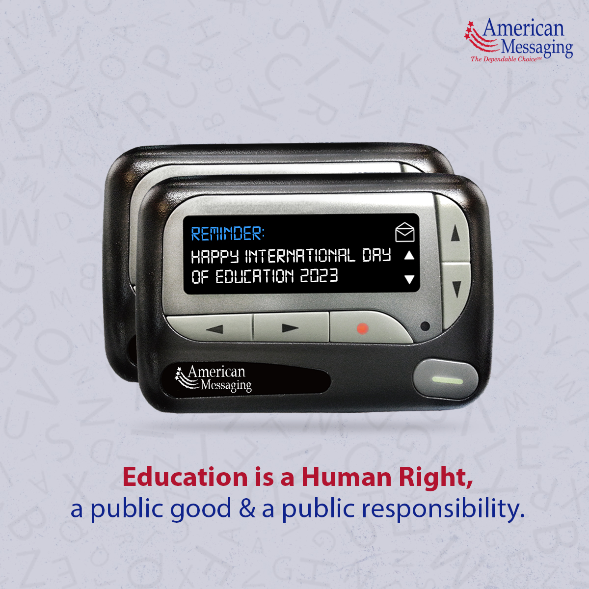amsmsg's tweet photo. Happy International Day of Education!
"It is the mark of an educated mind to be able to entertain a thought without accepting it."
-Aristotle
#ams #americanmessaging #messengerservice #securemessaging #paging #criticalmessaging #hospitalpagingsystem #internationaldayofeducation https://t.co/aKoo9HB7tS