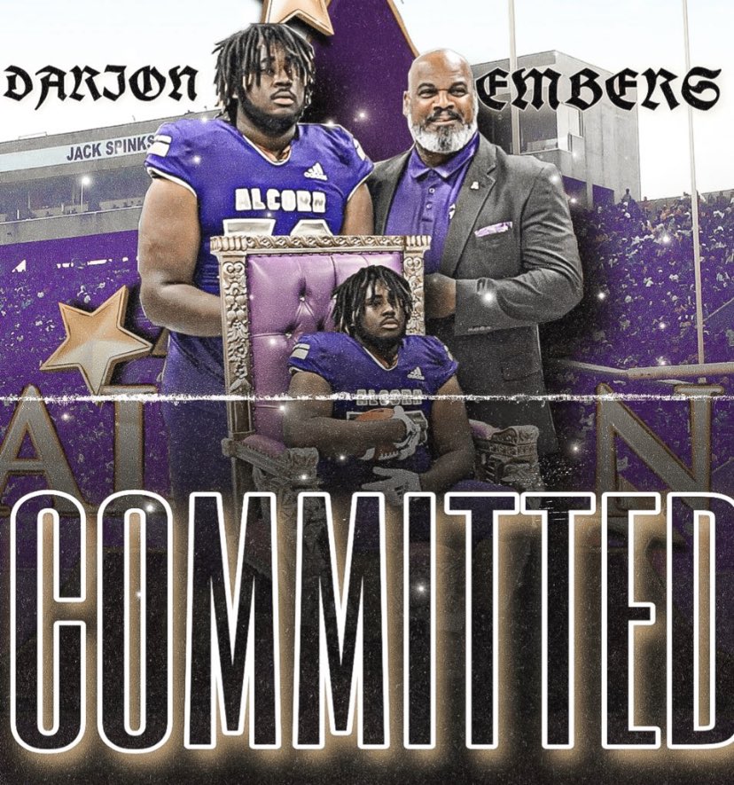 #AGTG 110% committed!! blessed to receive this opportunity, ready to turn up at the next level 🔥. #GoBraves💛💜 @FredMcNair5 @CoachWratten @AlcornStateFB @coachanthony46 @CoachScottTX @bigpen56