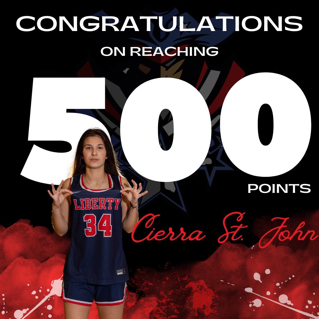 LHSWBB's tweet image. Congrats to our Sophomore Cierra St. John on surpassing the 500 point mark. #libertypride #family #1mindset #1vision