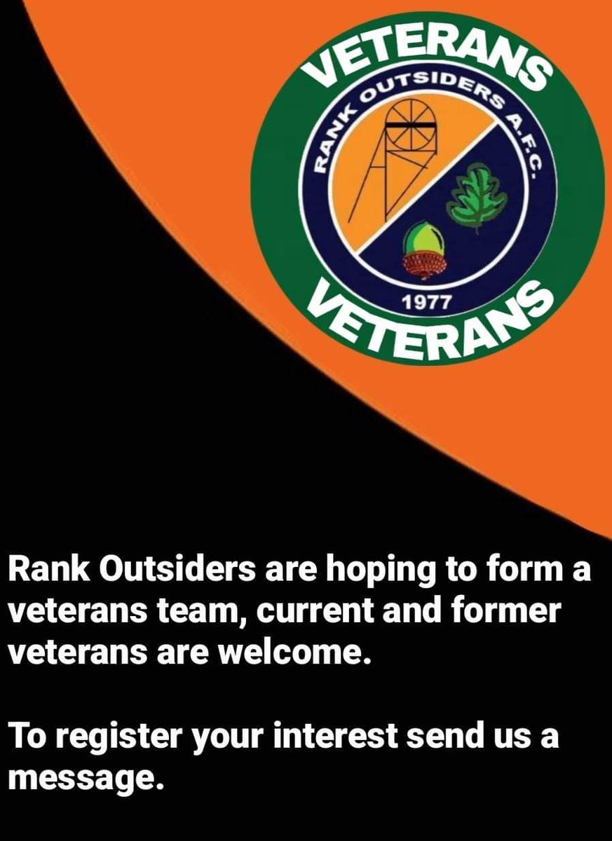 AfcRank's tweet photo. Shout out 📢📢 
All former and current vets we are currently looking at re-starting the Vets team, games will likely be played on Sunday mornings. 

Drop us a tweet if you are interested in playing. This is just friendlies so it's not needing weekly commitment 
#vetsfootball https://t.co/a9vT3DJfda