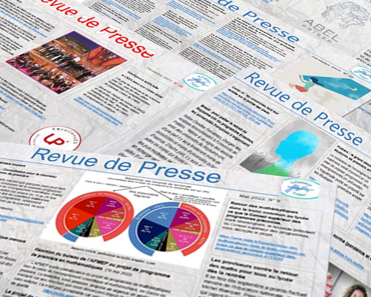 [Revue de Presse du LMA]
🗞️La 1ère revue de presse 2023 du <a href="/LMAPoitiers/">LMA_Poitiers</a> est en ligne : 

rech-math.sp2mi.univ-poitiers.fr/IMG/pdf/rdp_lm…

👉Résumé de l'actualité en 7 pages : l’Éducation Nationale et l'Enseignement Supérieur et la #Recherche, les #Math et Poitiers.