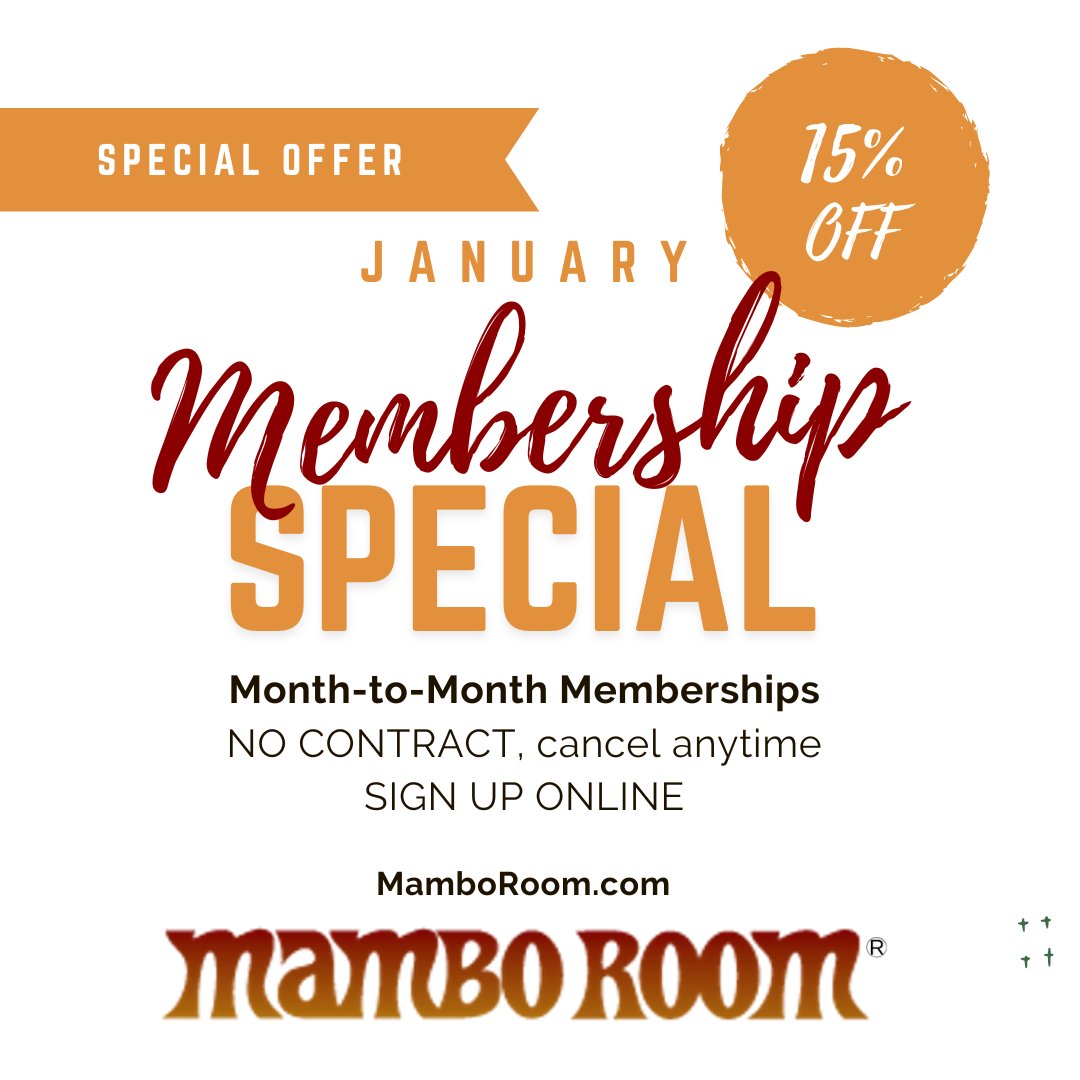 mamboroom's tweet photo. January Membership Special - https://t.co/AhVCiE822A https://t.co/HrkxrUXiy1