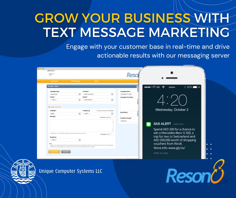 Reson8SMS's tweet photo. Boost Customer Engagement With SMS Marketing!
Get the most out of your SMS marketing! Sign up for a trial account today! https://t.co/vV2TRXl0PR https://t.co/K9n9C6Rd46
