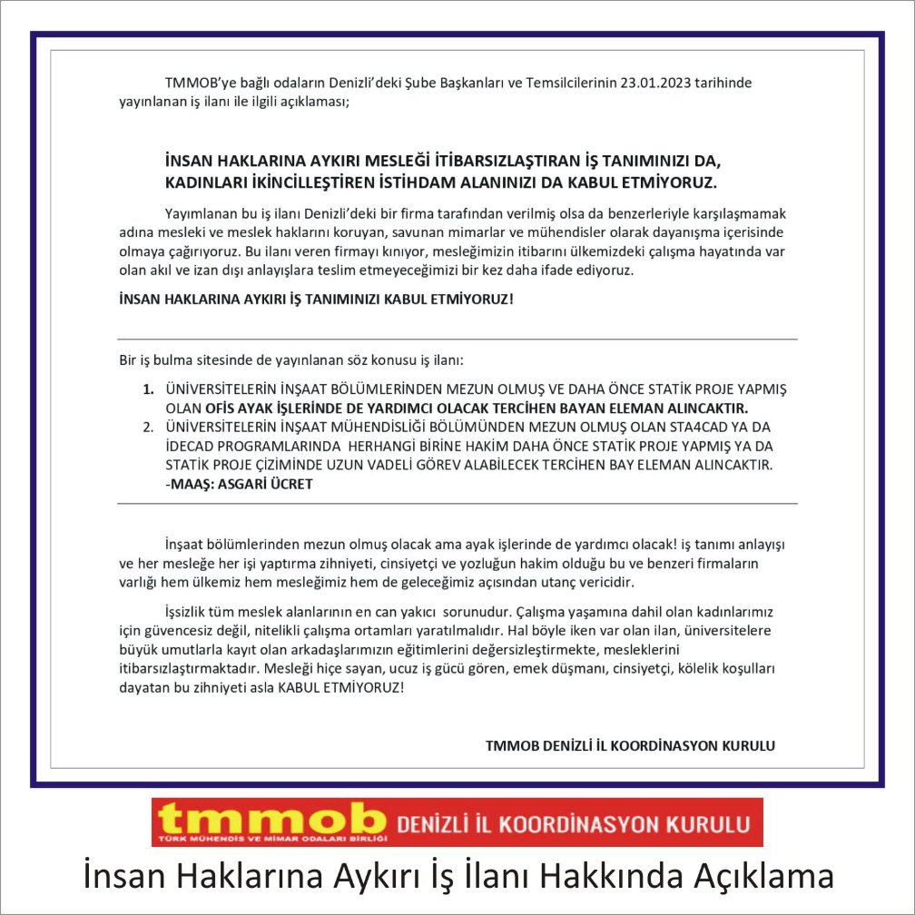 Mesleğimizin itibarsızlaştırılmasını kabul etmiyoruz!