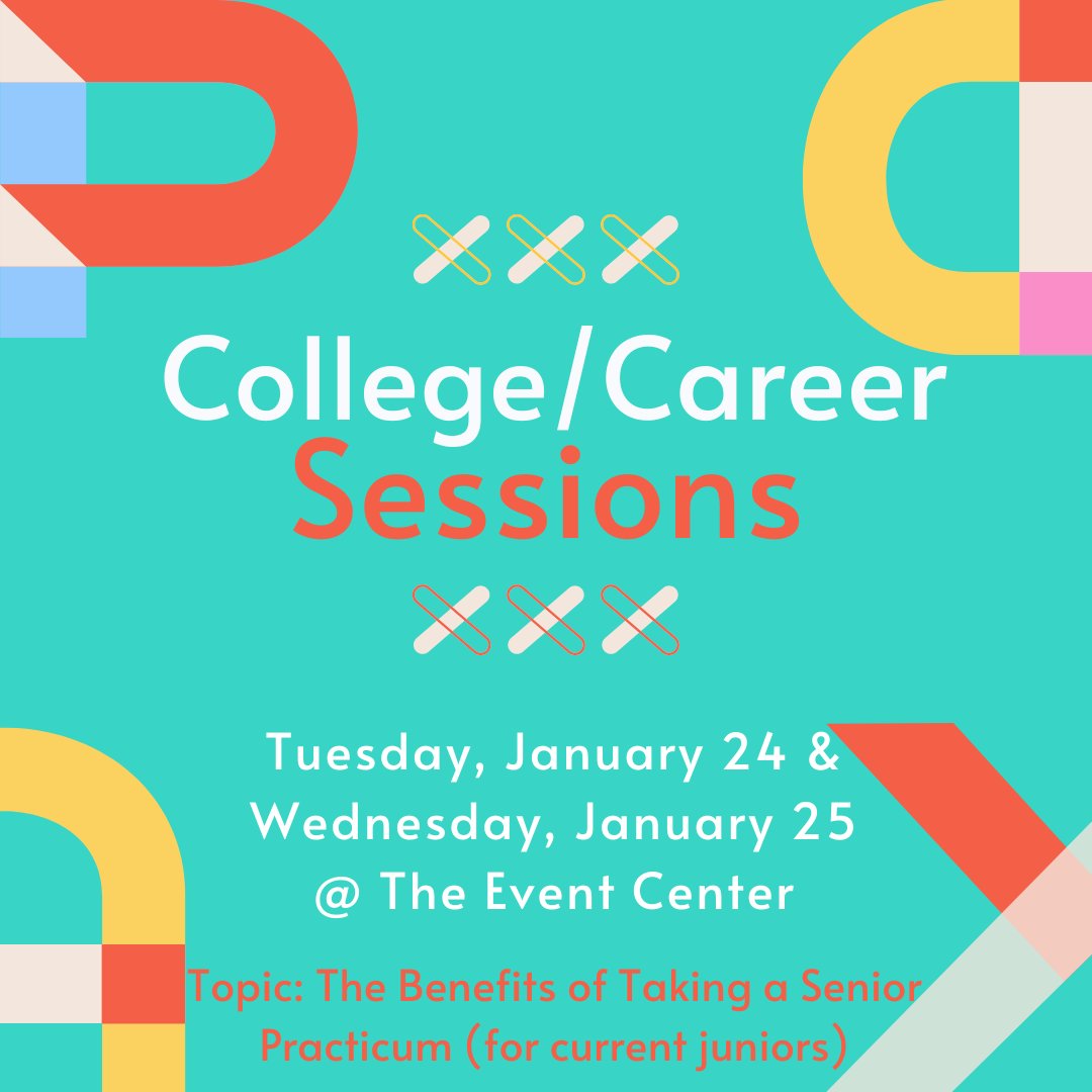 Today &amp; tomorrow are the next College &amp; Career sessions with our counselor, Mrs. Carver.
⁠
Topic for this week is The Benefits of Taking a Senior Practicum (for current juniors) ⁠
⁠
#kcal #kellercenterforadvancedlearning #kellerisd #celebratekisd #CTEinKISD #theKCALconnection