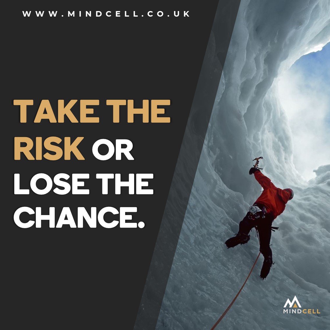 stephenmindcell's tweet photo. Will you take the risk? Or are you willing to lose the chance?
 
#sales #mindset #risk #risktaking #chance

Need tough-minded salespeople? Drop us a message at info@mindcell.co.uk https://t.co/Hk6lU1sG6O