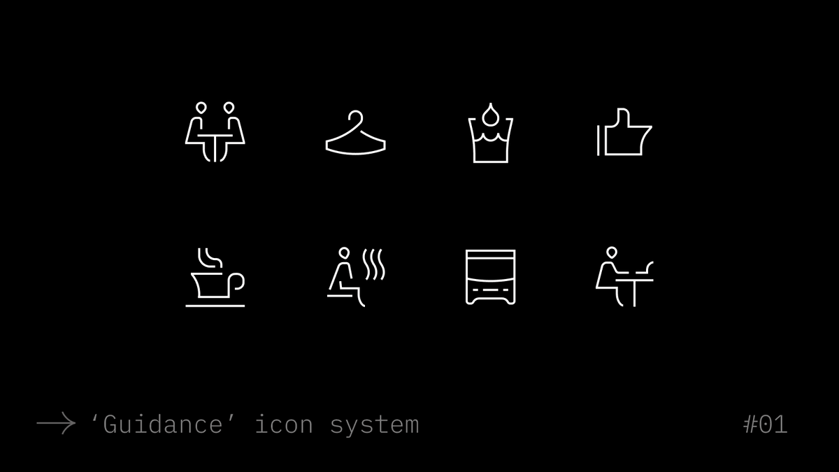 webalys's tweet photo. 🔥Introducing the 'Guidance' icon system - elegant, legible and unique style for architecture &amp; wayfinding. https://t.co/s33HTRxQPK