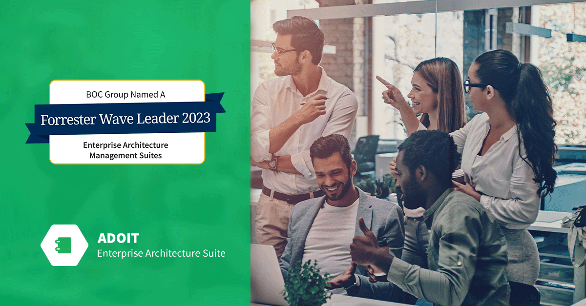 ADOIT is a leader in the #Forrester EAMS Wave – Again! 🎊 We're proud to confirm our dominance in the EA domain with a “Leader” positioning in the Forrester Wave™: #EnterpriseArchitecture Management Suites, Q1 2023 research. Learn more about it here ➡️ ow.ly/AP0i50MyB8Z
