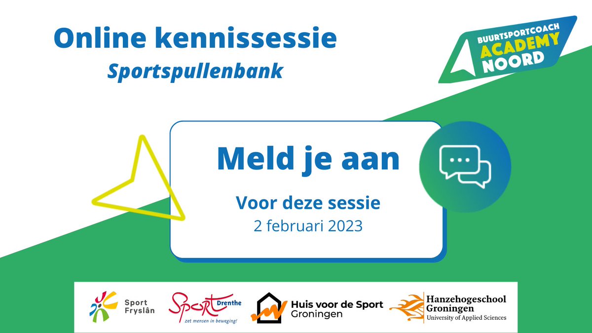Op donderdag 2 februari organiseert <a href="/SportinLelystad/">SportbedrijfLelystad</a>  een online kennissessie over het opzetten van een Sportspullenbank in uw gemeente. 

Meer informatie of aanmelden? ⬇️
bscacademynoord.nl/scholings_aanb…