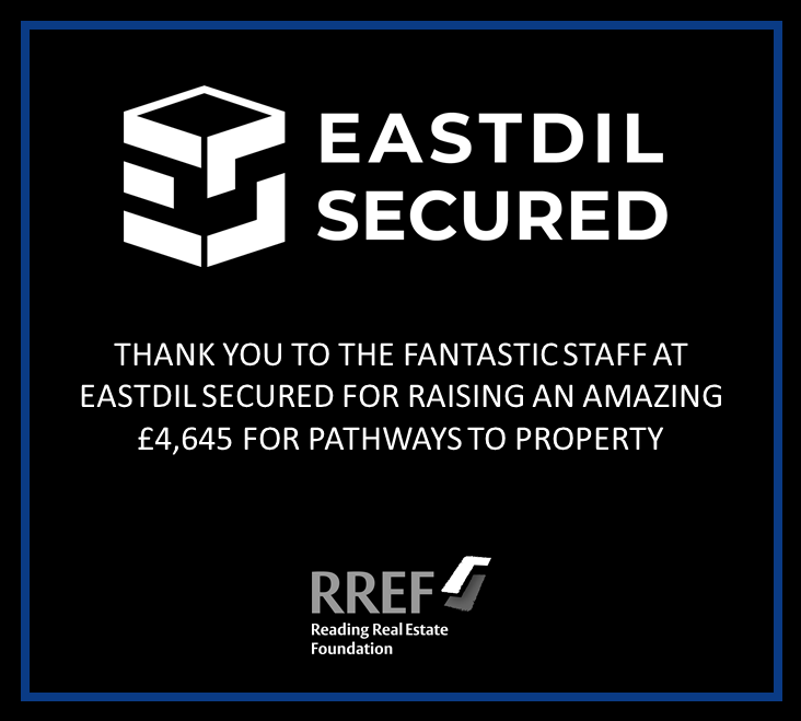 UniRdg_RREF's tweet photo. Thank you to the staff at @eastdilsecured for raising an amazing £4,645 towards RREF's @PathsToProperty programme. 
If your company would like to raise money for RREF like Eastdil Secured, please contact:
RREF-development@henley.ac.uk   
#realestate #rref #eastdilsecured #henley https://t.co/v0qHEv3ReV