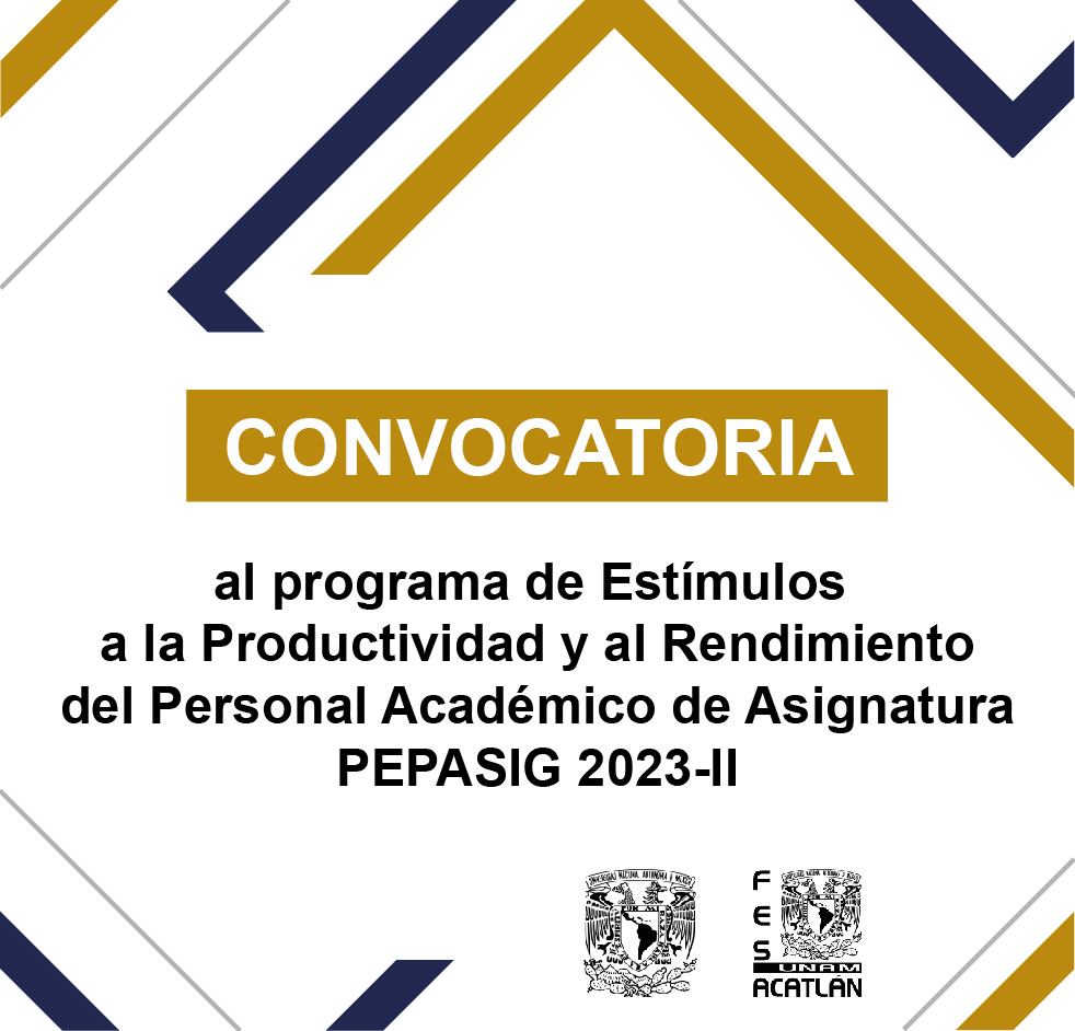 FES_ACATLAN's tweet photo. 📌 Atención Profesores: Se abre la convocatoria al PEPASIG 2023-II  | Más información en: https://t.co/cdmiVkWIBm https://t.co/xsEGE9TCNv