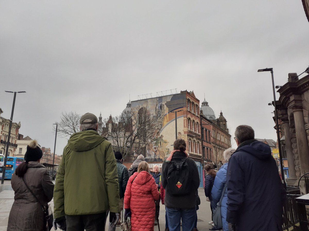 TCVGreenGymLds's tweet photo. The Carry On Walking group walked around Leeds City centre admiring the beautiful street art today. 
Do you know where all these pieces are? 
If not, it's worth exploring the city. 
#walkinggroup #leedswalks #citywalk #JoinInFeelGood @TCVtweets https://t.co/7tIclNiexI