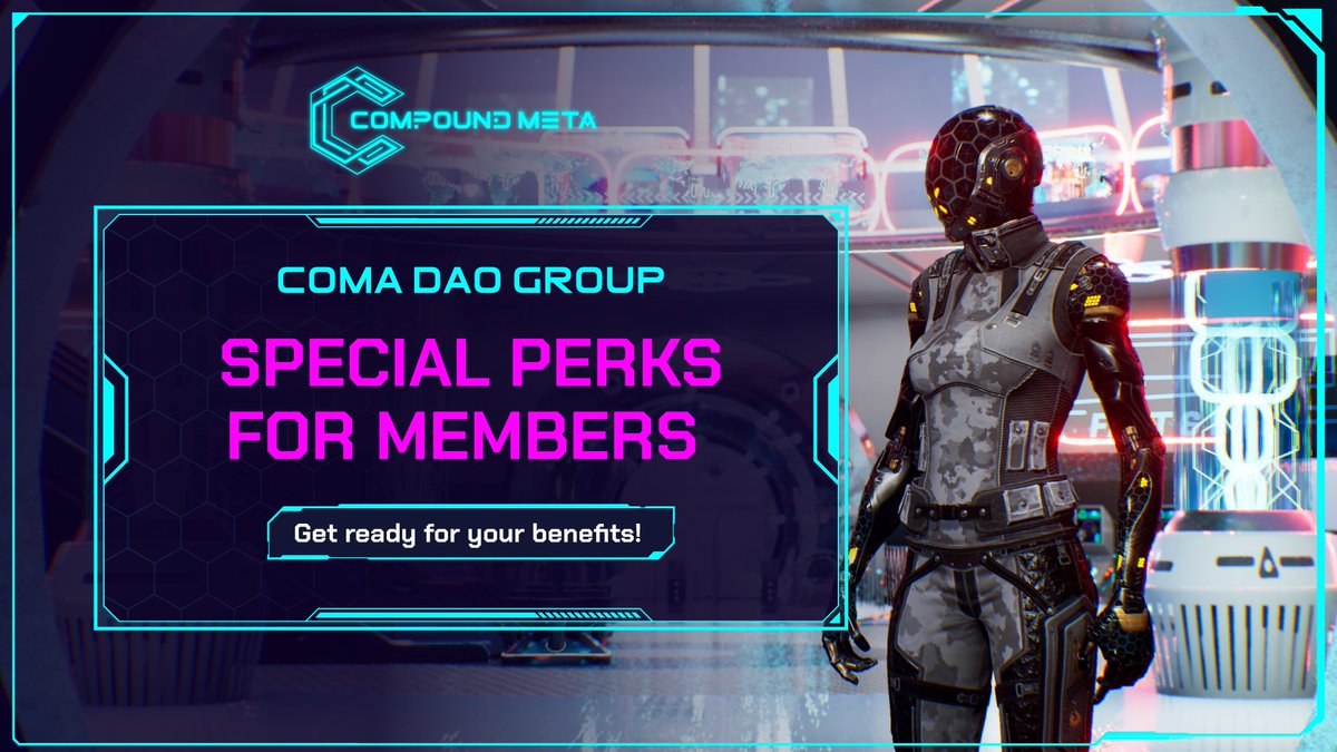 CompoundMeta's tweet image. 👍 What&apos;s to know about COMA DAO Group? 🎮
SPECIAL PERKS FOR MEMBERS 💎

📢 COMA DAO aims to empower holders to have a voice, a vote, and the power to make decisions in a completely transparent and decentralized organization.

JOIN US NOW!