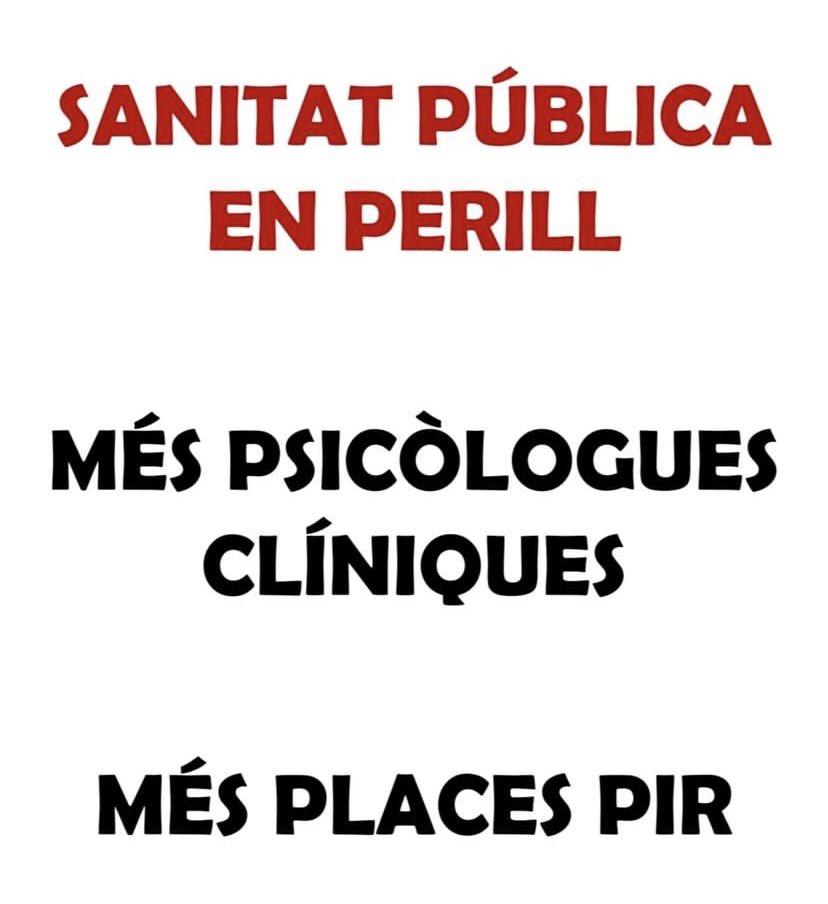 Olga_TF's tweet photo. Sense més especialistes com voleu disminuir el patiment de qui més pateix? @acapir_org #acapir #anpir #sanitatpublica #pir #MasplazasPIR https://t.co/wmTrpnPB8P