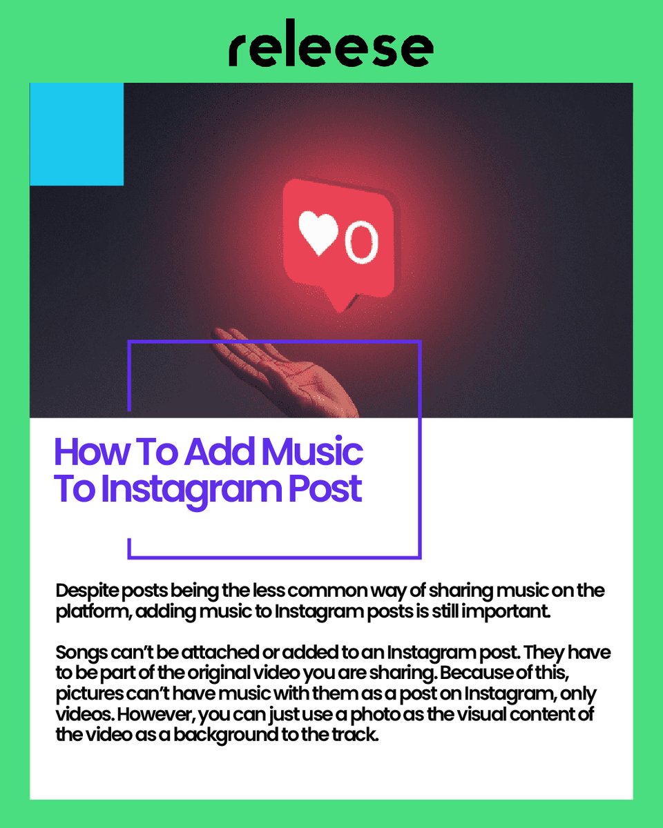releesecloud's tweet photo. Being able to share your music with so many people presents a perfect opportunity for artists.🥁

📌 Instagram can be a great way of advertising so make sure you take advantage of it.

👇

#musicmarketingstrategy #musicmarketingtips #socialmediamarketing https://t.co/yMEVb3YtWO