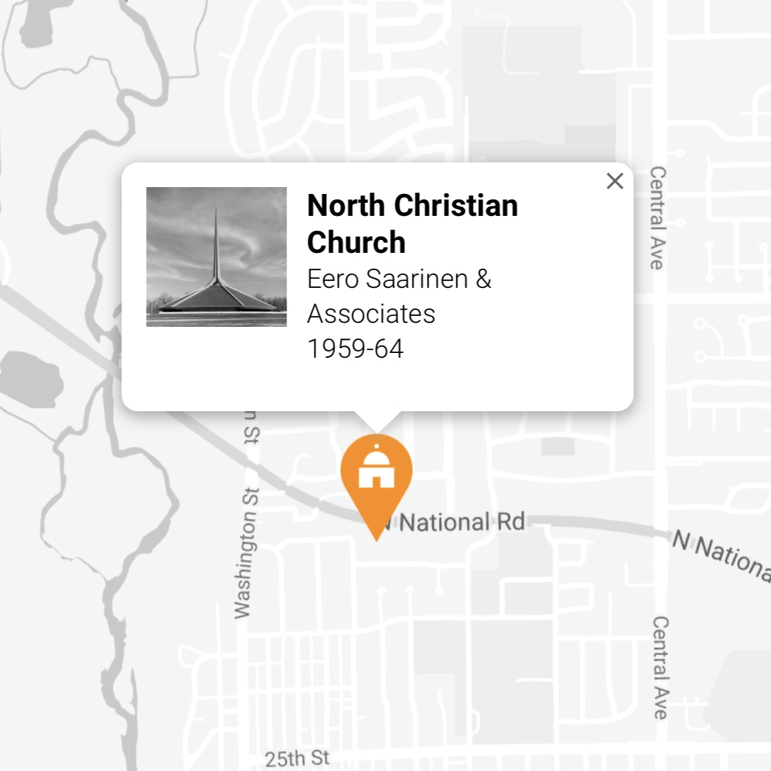 ArchiMaps's tweet image. From our Eero Saarinen ArchiMap: North Christian Church, Columbus, 1959-64.

#SaarinenArchiMap #Architecturemaps #EeroSaarinen #Saarinen #ColumbusIN #Columbusarchitecture #Saarinenguide #ArchitectureGuide  
Img: Balthazar Korab, Library of Congress.