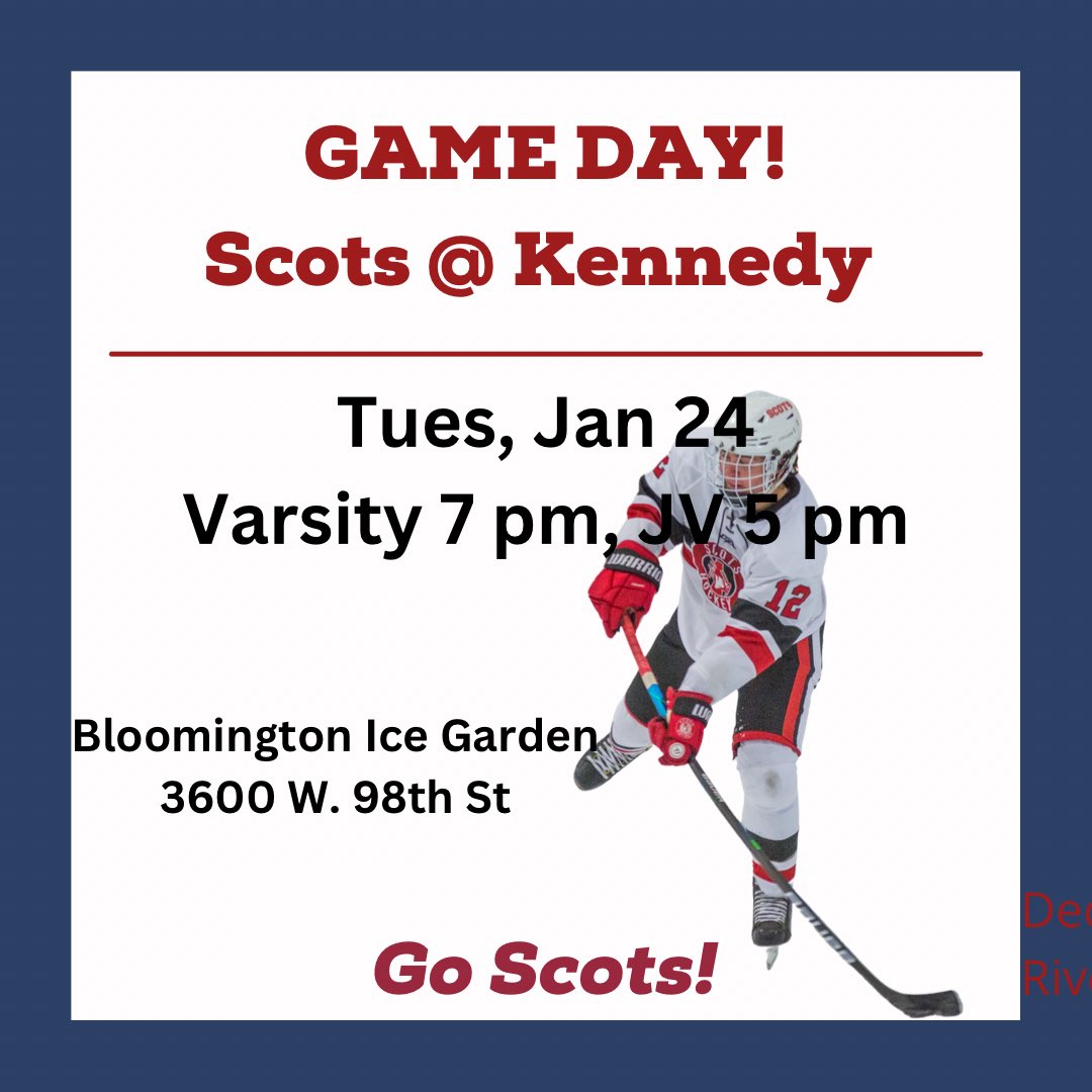 Game Day!!  Bloomington Ice Garden—see you there!