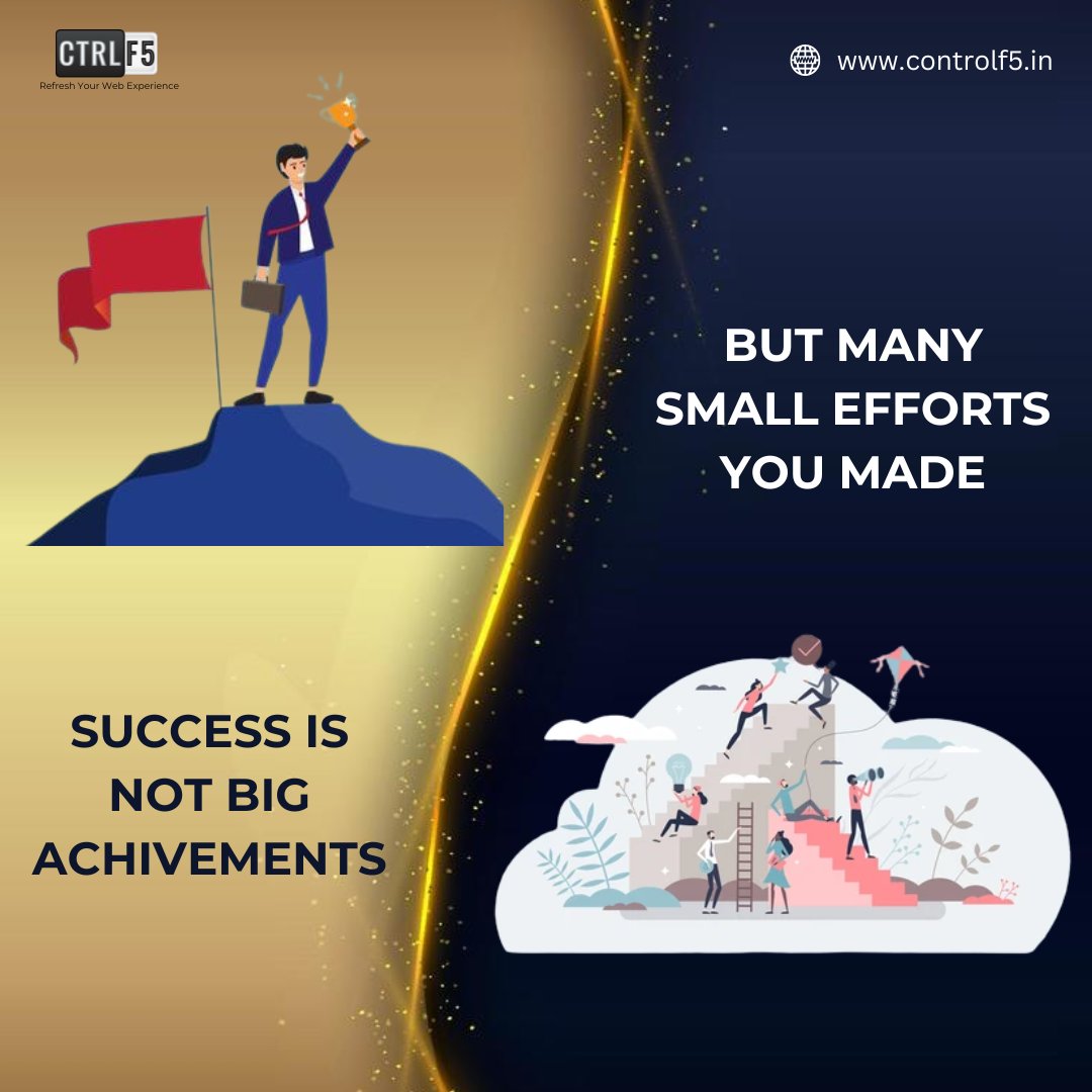 controlf5india's tweet photo. There’s no such thing as “overnight success”. It is always the countless nights spent working towards the goals.
#webdesignagency #developer #website #websitedesign #controlf5 #indore #goals #lifestyle #usa #dubai #business #shopify #wordpress #india #success #dreams #achivement https://t.co/NpmqyGcgdK