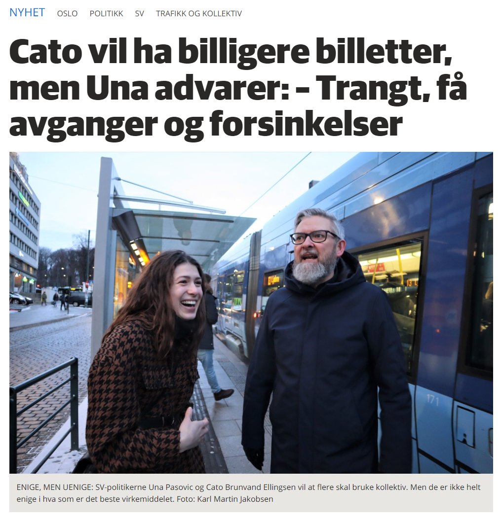 Hva er raskeste vei til nullutslipp? Flere kollektivavganger eller billigere billetter? Oslo SV tar debatten frem mot årsmøtet. Hva mener du? ao.no/cato-vil-ha-bi…