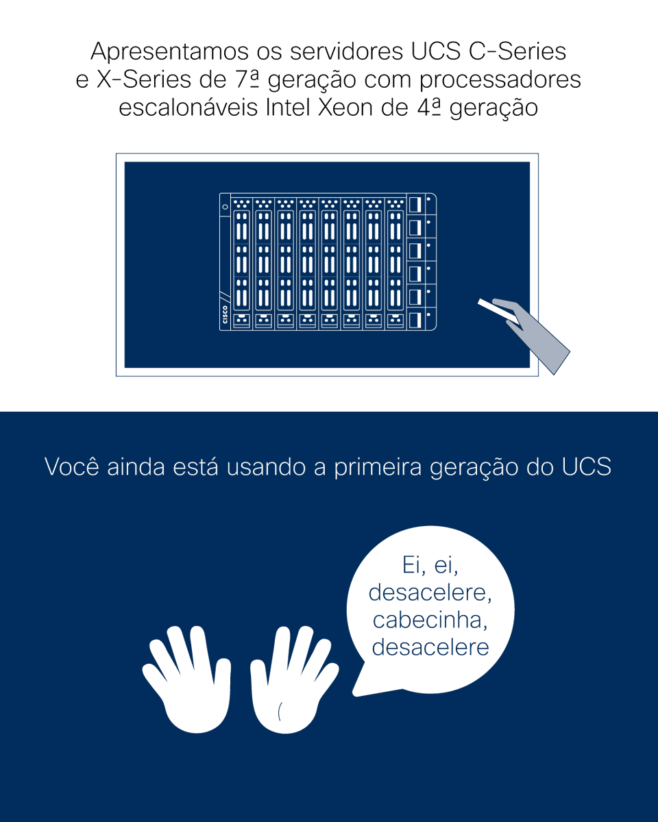 CiscoDoBrasil's tweet image. Você pisca e de repente aparece um novo #CiscoUCS 👁️👄👁️
Juntamente com a Intel, lançamos os servidores mais flexíveis e sustentáveis do setor até hoje.
Dê uma olhada no que há de novo:
por: @mandhriti