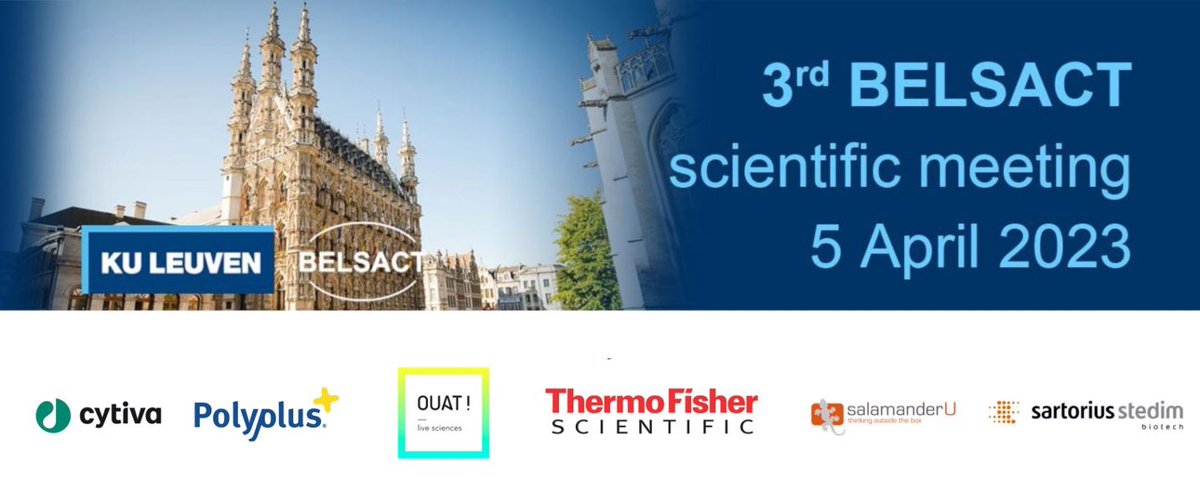 Ioannis Papantoniou (@i_papantoniou) on Twitter photo Happy to host the upcoming <a href="/BELSACT/">BELSACT - Belgian Society for Animal Cell Technolo</a> symposium in <a href="/KU_Leuven/">KU Leuven</a>! We have managed to put together an excellent program on 🧫Cell&Gene Therapy Technologies - Digitalisation -Sustainability! FREE registration for PhD/Masters students! Submit your abstract now 🎯 belsact.com/3rd-belsact-sc… Happy to host the upcoming <a href="/BELSACT/">BELSACT - Belgian Society for Animal Cell Technolo</a> symposium in <a href="/KU_Leuven/">KU Leuven</a>! We have managed to put together an excellent program on 🧫Cell&Gene Therapy Technologies - Digitalisation -Sustainability! FREE registration for PhD/Masters students! Submit your abstract now 🎯 belsact.com/3rd-belsact-sc…