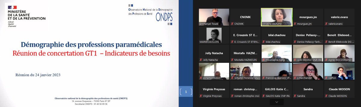 Suite à la mission confiée à l'ONDPS par <a href="/Sante_Gouv/">Ministère de la Santé</a>, @touze_emmanuel organise 4 ateliers de travail: Aude Quesnot, présidente de la commission santé publique &amp; démographie <a href="/cnomk/">Ordre des masseurs-kinésithérapeutes</a> participe au premier

➡️Besoins en soins infirmiers/aides-soignants : de quels outils dispose-t-on ?