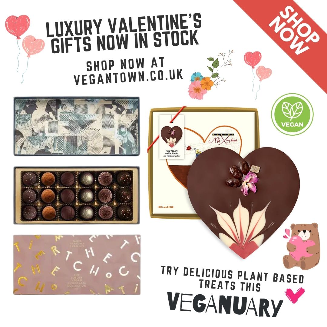 Wonderful new luxury #vegan gifts now in stock! 💝 Head to vegantown.co.uk/collections/va… for the full range, including an amazing Water Ganache and Praline selection from The Chocolatier. #Veganuary