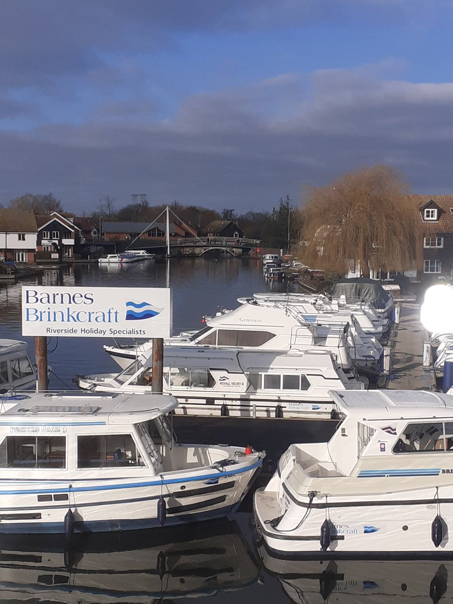 BM_BrianC's tweet photo. Lovey day in Norfolk visiting @broadsholidays for the @britishmarine #Broads Hire Boat Federation Committee meeting. https://t.co/8SZNpM92Db
