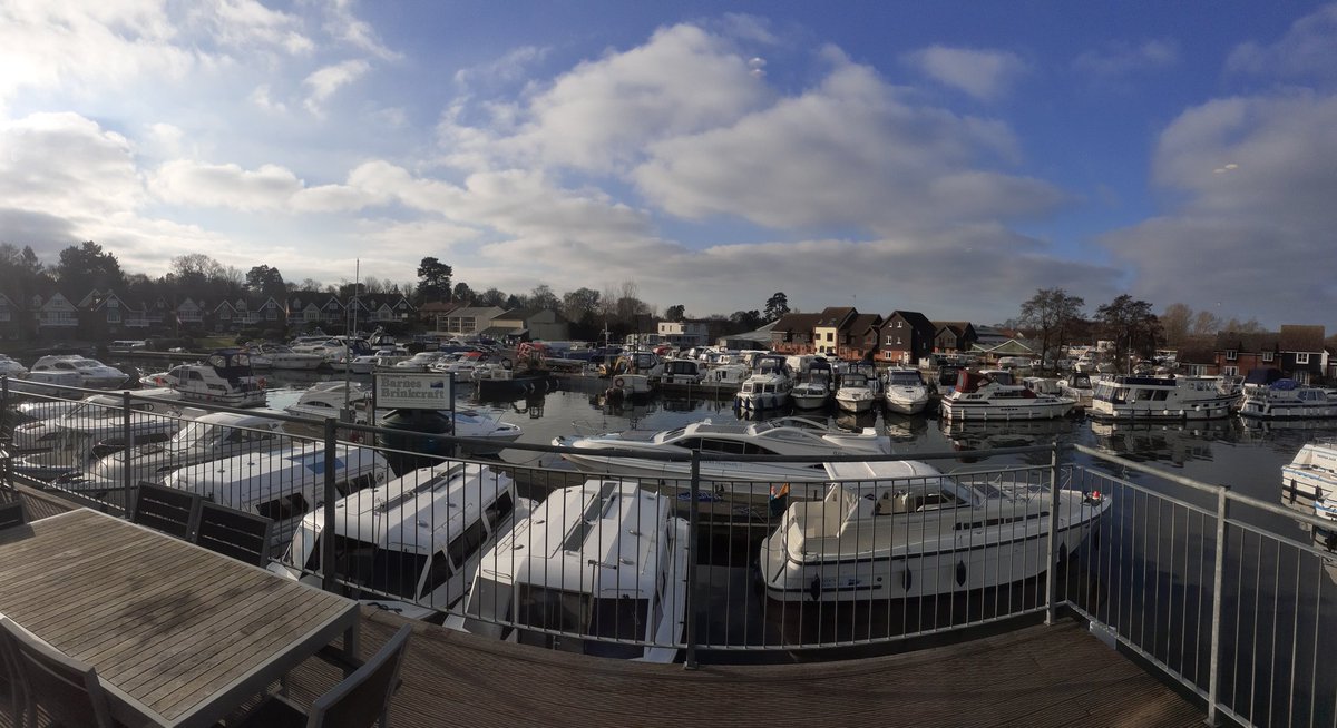 BM_BrianC's tweet photo. Lovey day in Norfolk visiting @broadsholidays for the @britishmarine #Broads Hire Boat Federation Committee meeting. https://t.co/8SZNpM92Db